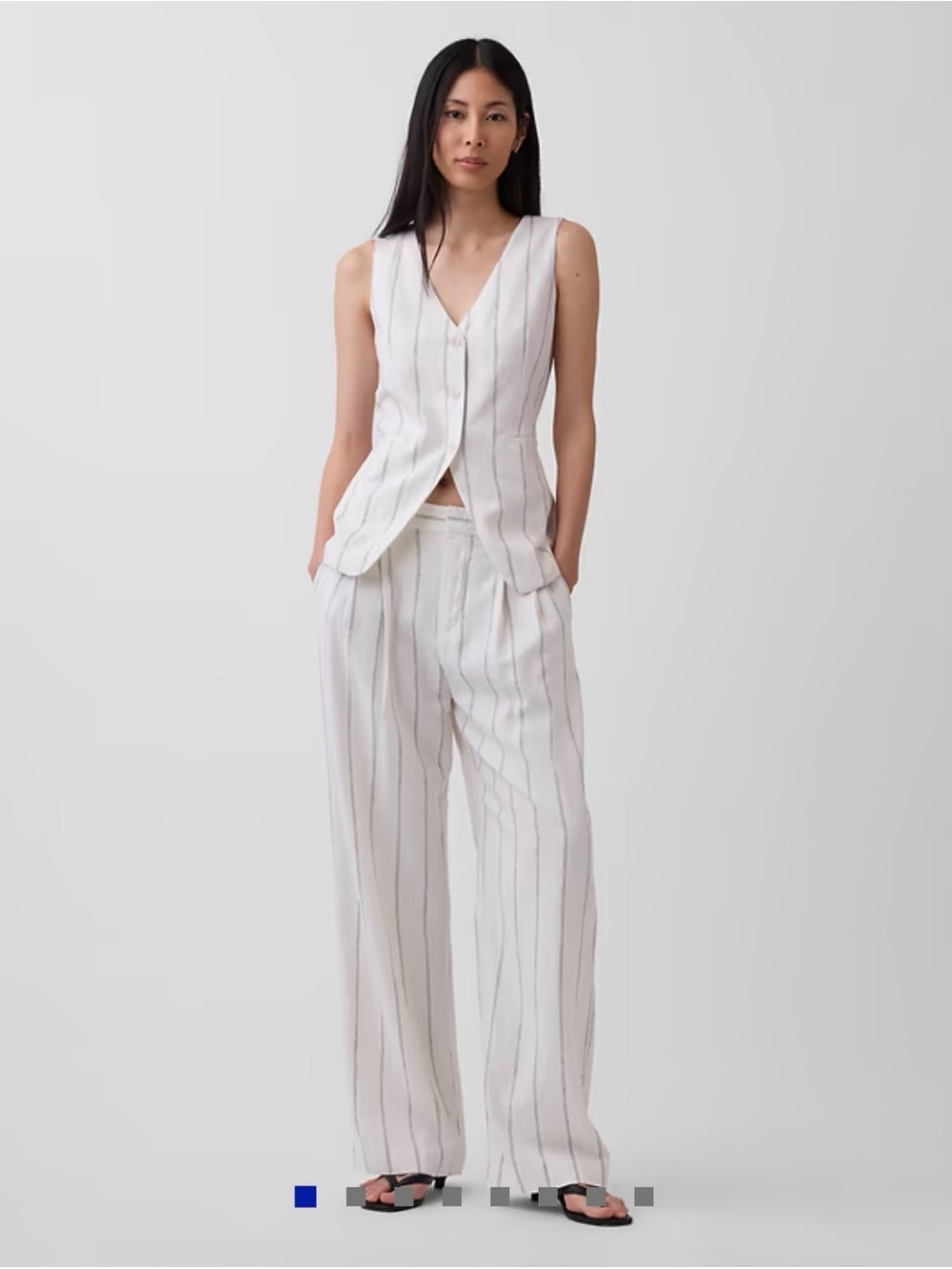 365 High Rise Linen-Blend Trousers